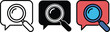 © GraphicEarth - search symbol in various styles including line art, silhouette and color vector , magnifying glass illustration design