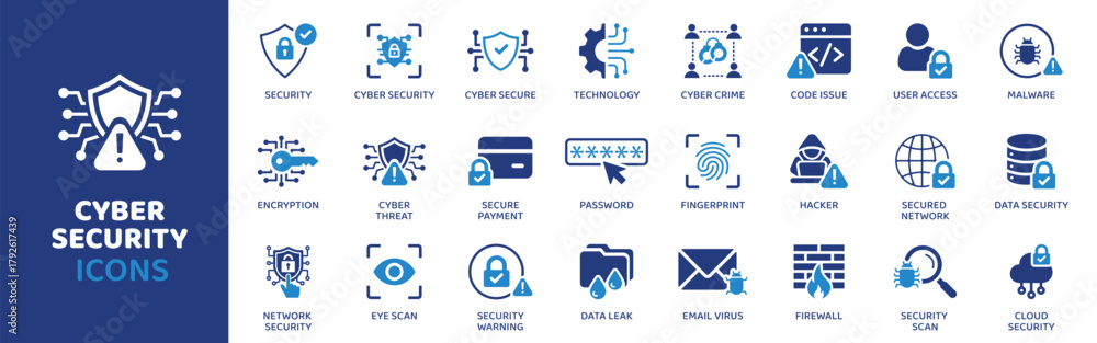 Cyber Security - Icon Collection. Thin Line Set Contains Such Icons As ...