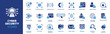 © MAHAMMAD - Cyber Security - Icon Collection. Thin Line Set Contains Such Icons As Security, Technology, Cyber Crime, Password, Malware, Data Leak, Email Virus, Hacker, Firewall And More. Simple Web Icons Set.