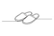 © MdOmar - Minimal continuous line art of home slipper footwear