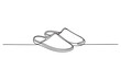 © MdOmar - Minimal continuous line art of home slipper footwear