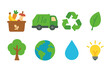 © Hubba Bubba - Eco-friendly flat icon set. Sustainability, environment, recycling, nature icons collection