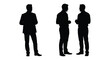 © MALA - Three men in suits are depicted as silhouettes standing in a row