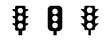 © PURE VECTOR WORK - Traffic lights vector icon set road safety signal illustration transportation control system design