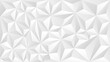 © King Designz - White geometric low poly faceted abstract background pattern design art