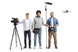 © Ljupco Smokovski - Camera department workers with a drone and equipment