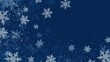 © Ekit Meneh - Winter snowflakes falling on dark blue background