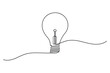 © Shakhawat - Creative light bulb one line art concept for innovation and ideas