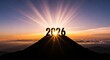 © Nima - New Year 2026 Sunrise on Mountain Peak - Celebrating the year 2026 with the sunrise over a mountain. Symbolizing hope, achievement, aspiration, beginning, and future
