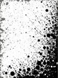 © OnuTH - Abstract Black and White Splatter Texture with Dynamic Dots and Random Patterns on a Canvas Background