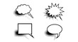 © prutul - Speech Bubbles Set: Cloud, Starburst, Square, Oval