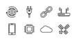 © maximon4ik - Linear technology icons: connectivity, communication, and networking essentials