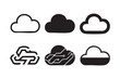 © Mdmorad - Vector Cloud computing icon. Line, glyph and filled outline, abstract cloud outline and filled vector sign. Symbol, logo illustration. Different style icons set.