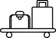 © TANIA - baggage conveyor line art on white background.eps