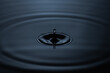 © Marykor - Black liquid drop resembling crude oil falling, macro splash on a natural background