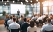 © liu - Business People Meeting and Working while Business Executive Lead Presenter Speaks to Group of Successful Technology Entrepreneurs. Consultant Advisor. Growth Training Lecture. Defocused Blurred