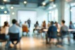 © liu - Abstract blurred people doing workshop in training room, education concept, Business seminar. High quality
