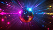 © Maoping - music background disco abstract party sound ball funky many coloured spotlight event musical nightclub