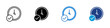 © sahila - Time Management Multiple Style Icon Design Vector - clock with a check mark representing punctuality, scheduling, and effective time management