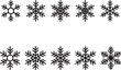 © Masud - Set of black Snowflakes icons. Black snowflake. Snowflakes template. Snowflake winter. Snowflakes icons. Snowflake vector icon