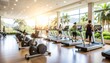 © Hyejin Kang - Blurred image of a busy gym interior.