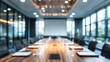 © Ashton - Office blur meeting room blurred background of blurry boardroom presentation with work desk for business discussion, corporate conference, enterprise seminar.Suitable for corporate and business theme