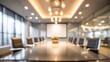 © Ashton - Office blur meeting room blurred background of blurry boardroom presentation with work desk for business discussion, corporate conference, enterprise seminar.Suitable for corporate and business theme