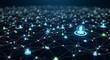 © Erman - Futuristic representation of a social network or connected global communications