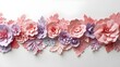 © Mila - Pastel colored handmade paper flower decorations are perfect for event decorations or wall hangings.