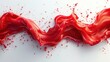 © daisy - a vibrant red paint splash frozen in mid-air on a minimal white background with sharp details and realistic lighting