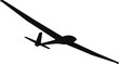 © Md Abu Saeid - Black silhouette of a glider airplane in flight aircraft, glider, airplane, aircraft, aviation, flight, flying, silhouette, black, white, wing, tail, cockpit, transport, travel, recreation, sport, lei