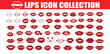 © MSTGIRATUN - Red Lips Icon Collection Set – Various Kiss and Mouth Symbols