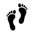 © HeLLo WorLd - Footprint icons. two human footprints in flat style representing walking, journey, activity, outdoor adventures, hiking, or navigation for digital, web, and app design.