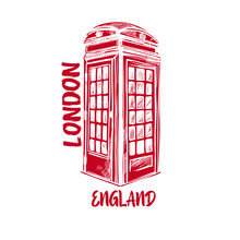 ロンドンの赤い電話ボックスのアート – 無料のパブリックドメイン画像