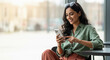 © PRASANNAPIX - Young beautiful indian woman using smartphone