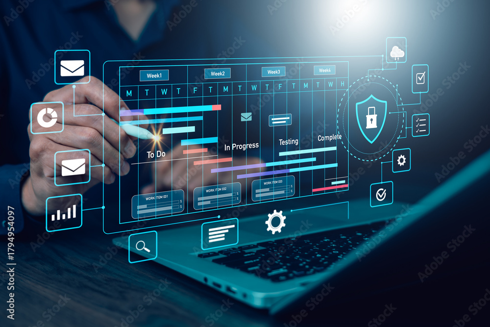 Digital Project Management Dashboard with Data Analytics, Business ...