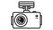 © Mondil biswas - Dashcam outline icon, a modern vehicle camera for recording driving events and security. Vector