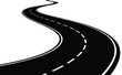 © Md Mithu Mia - Vector illustration of roads, highways, and winding streets in black and white. Perfect for travel, transportation, journey, route, driving, and perspective-themed design projects.