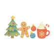 © Rawpixel.com - PNG Festive holiday illustration with decorations.
