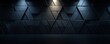 © BondGraphics - Dark Triangular Geometric Wall Composition 3D Render, Abstract Background, Spotlight, Modern Design 3D rendering, abstract background