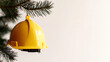 © photo for everything - Festive workplace safety! A cheerful yellow hard hat playfully adorns a Christmas tree, blending holiday spirit with a reminder of on-site protection.
