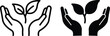 © Kanon Islam - Nature Ecology Growth Plant Care Hands Environment Gardening Leaf Icon Vector Silhouette and Pictogram..eps