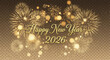 © Diclonius - The image is a festive illustration that wishes a Happy New Year 2026, complete with a celebratory fireworks display, and a feeling of hope. vector illustration