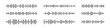 © 11ua - Audio wave form, flat vector illustration of sound waves and frequency symbols