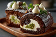 © john - Traditional Christmas Buche de Noel cake