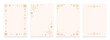 © Ilonka eva - Elegant beige templates with gold snowflake bordersin a minimalist style , for holiday invitations, Christmas menus, winter themed greeting cards, event stationery, seasonal print.Vector illustration