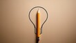 © Melissa - elegant photo of idea light bulb with a pencil flat lay
