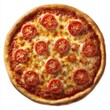 © Romen - Classic margherita pizza, vibrant red tomatoes and bubbly golden cheese. isolated on white background