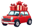 © Rawpixel.com - PNG Red mini car vehicle cartoon gifts.