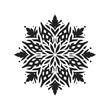 © MdBadal - snowflake mandala vector silhouette clip art logo design illustration. snowflake mandala abstract design collection